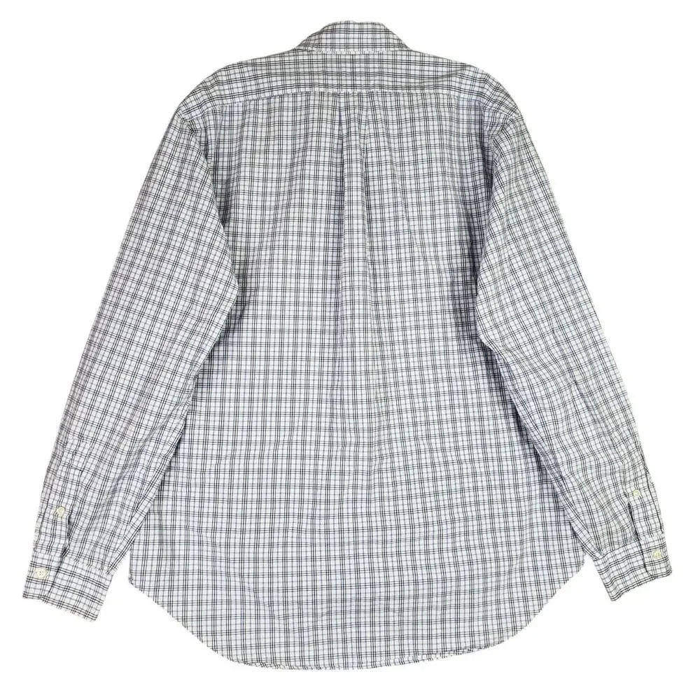Polo Ralph Lauren Oxford Shirt Mens Size Large L Blue Plaid Button Down